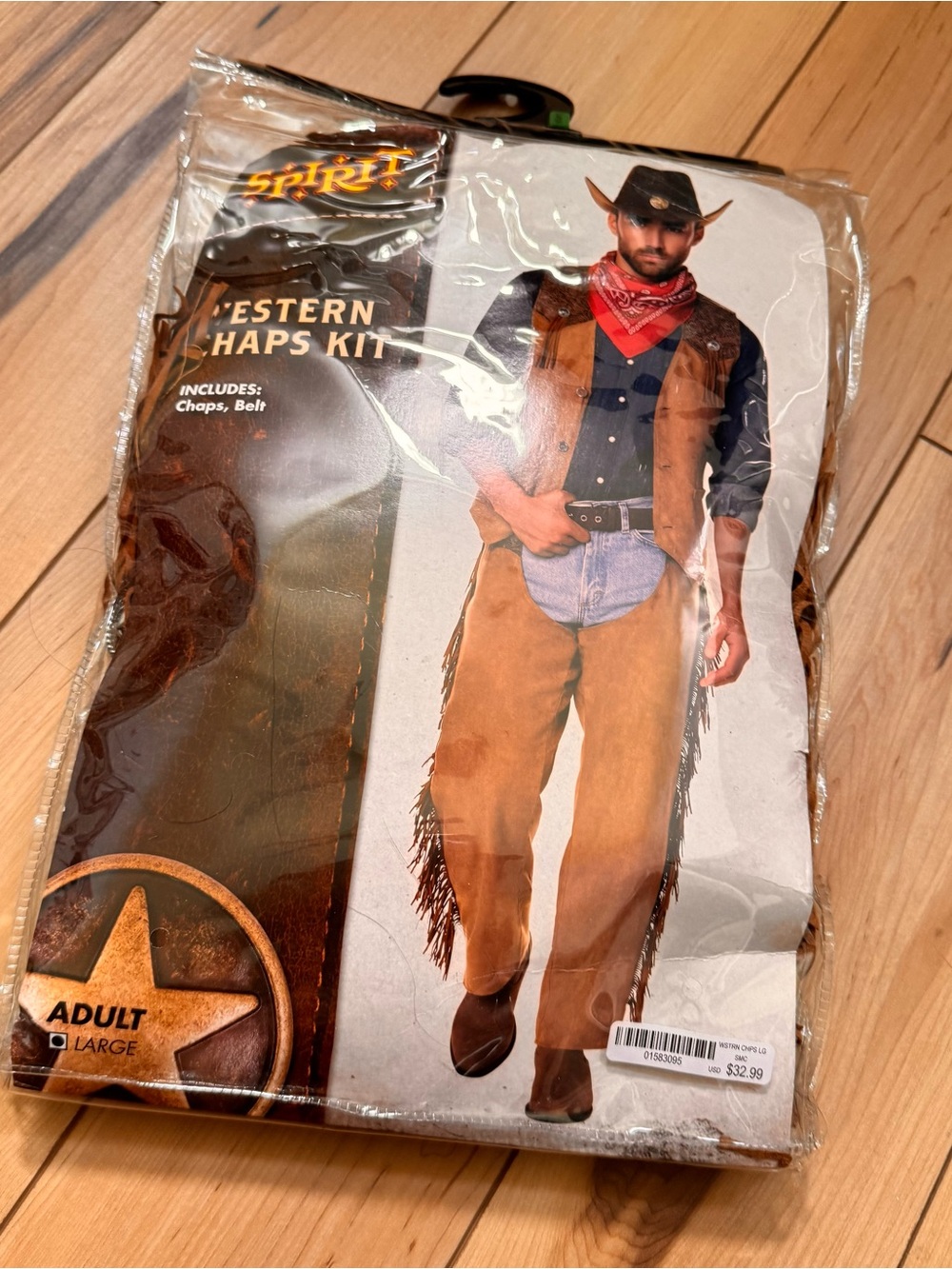 Spirit Men's Bootcut Jeans Style Chaps in Brown